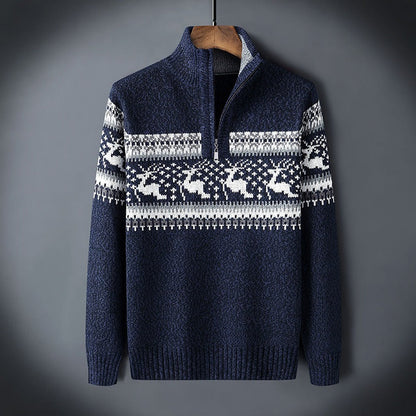 Herren Pullover Warm Bequem Reißverschluss