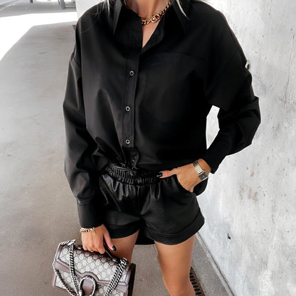 Riley Damen Langärmlige Bluse Dekolleté