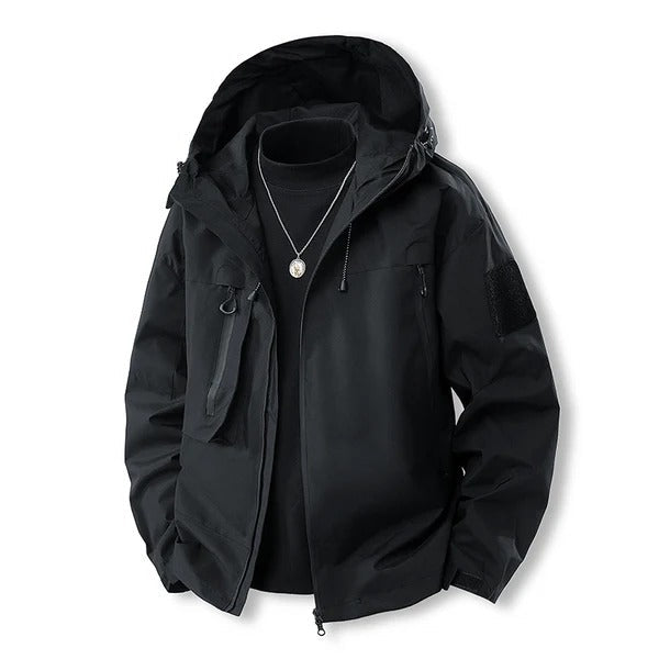 Wasserdichte Outdoor-Jacke Damen Kapuze Reißverschluss