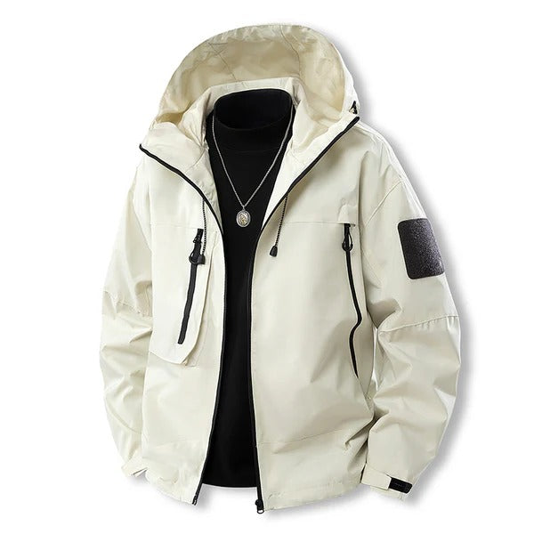 Wasserdichte Outdoor-Jacke Damen Kapuze Reißverschluss