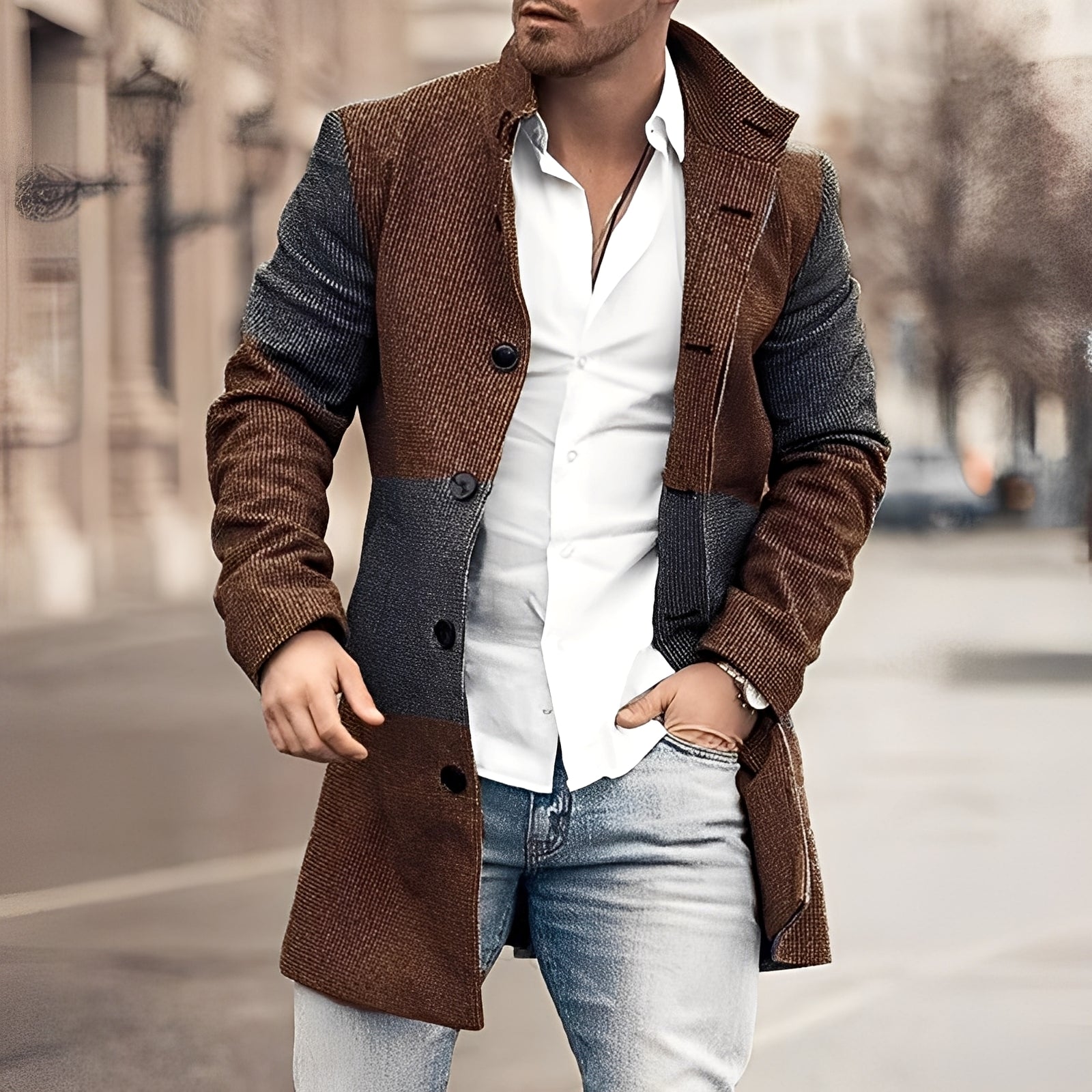 Herren Klassischer Mantel Guillaume - Norvielle