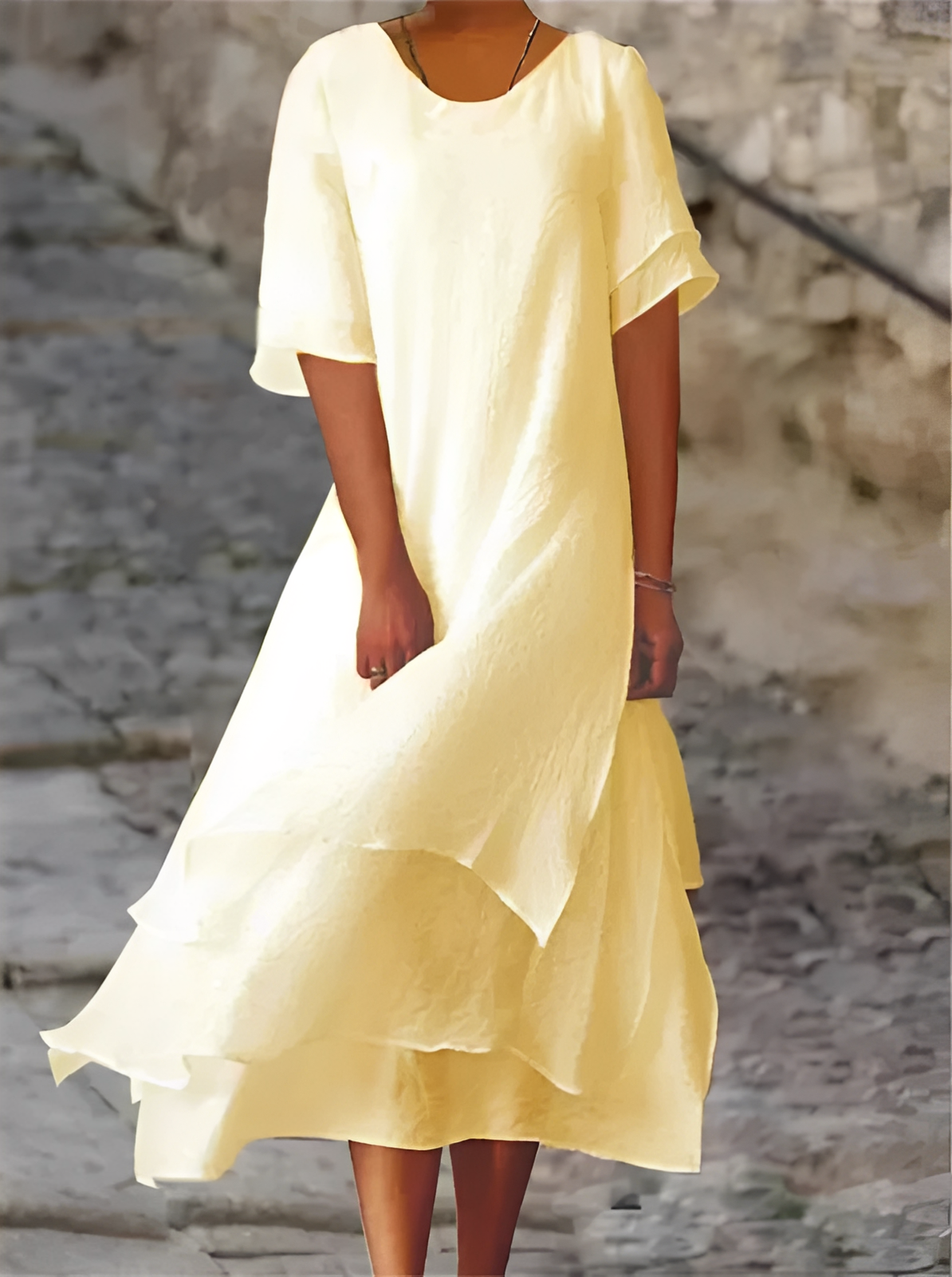 Damen Maxikleid Bequem Leicht Lässig - Norvielle