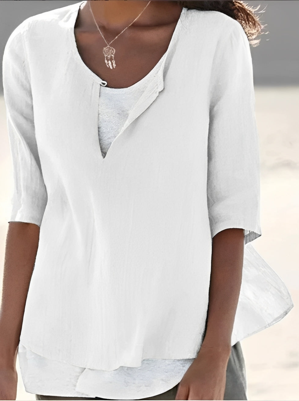 Elegante Damenbluse Lagenlook