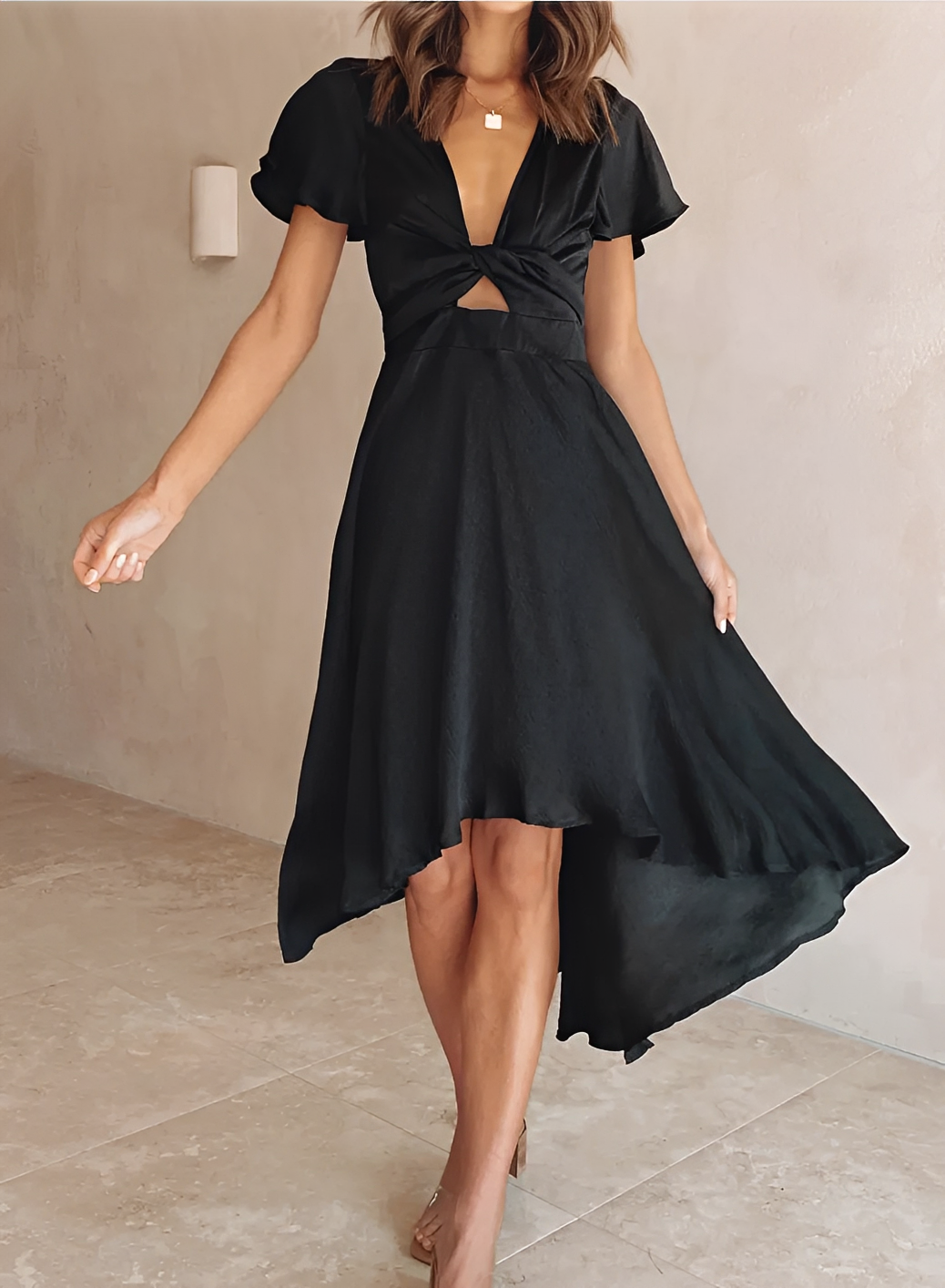 Ellia Damen Asymmetrisches Kleid