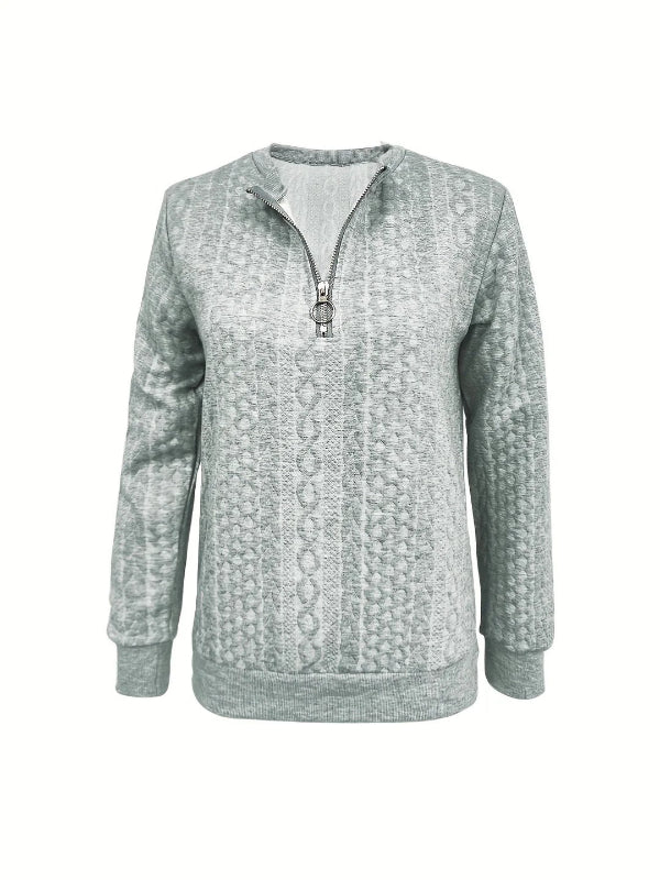 Damen Frühlings- Halb-Reißverschluss Elegantes Design