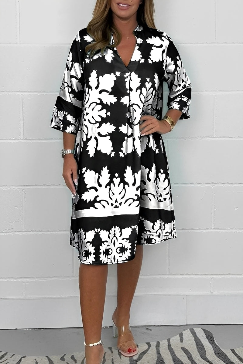 Damenkleid Entspannter Schnitt Stilvoll