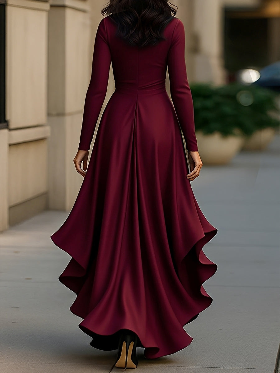 Elegantes Damenkleid V-Ausschnitt