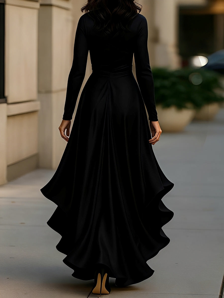 Elegantes Damenkleid V-Ausschnitt