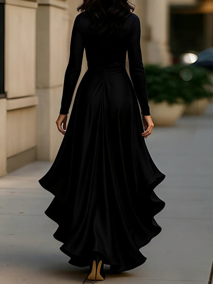 Elegantes Damenkleid V-Ausschnitt