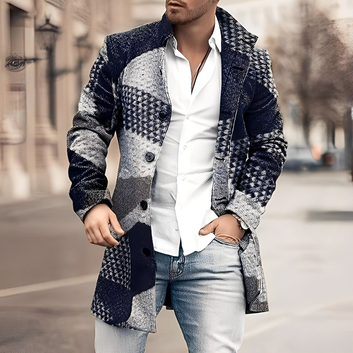 Herren Klassischer Mantel Guillaume