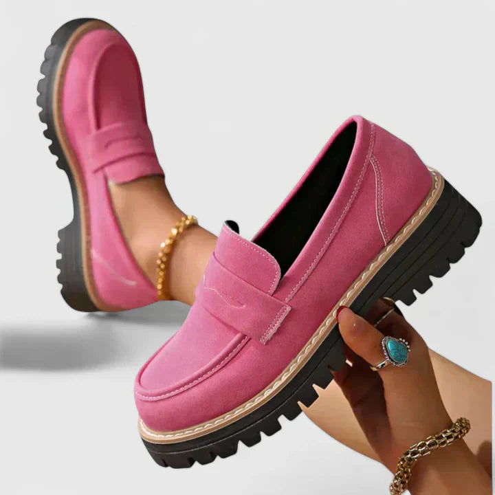 Damen Orthopädische Loafer Bequem Leder