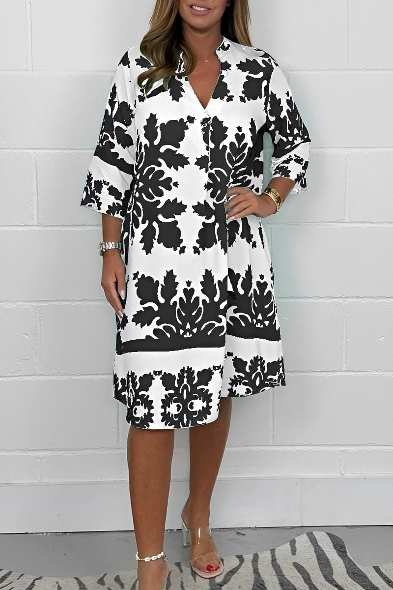 Damenkleid Entspannter Schnitt Stilvoll
