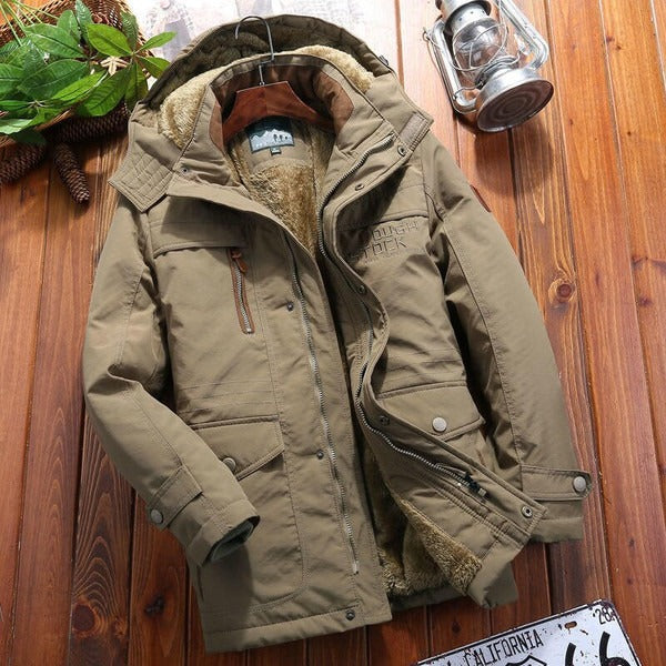 Herren Oversized Jacke Fleecegefüttert Mit Kapuze