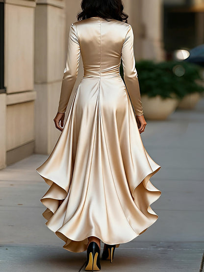 Elegantes Damenkleid V-Ausschnitt