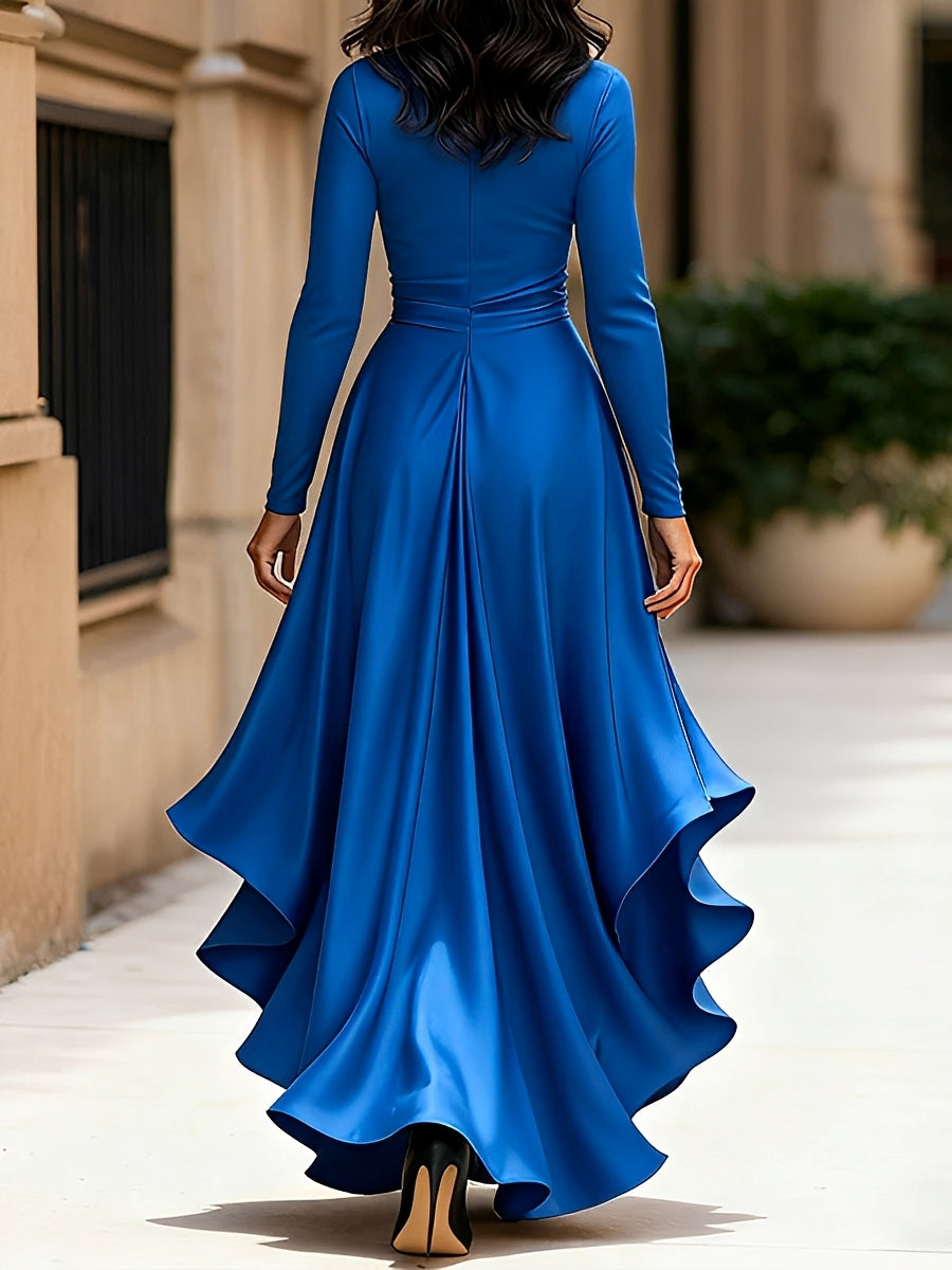 Elegantes Damenkleid V-Ausschnitt