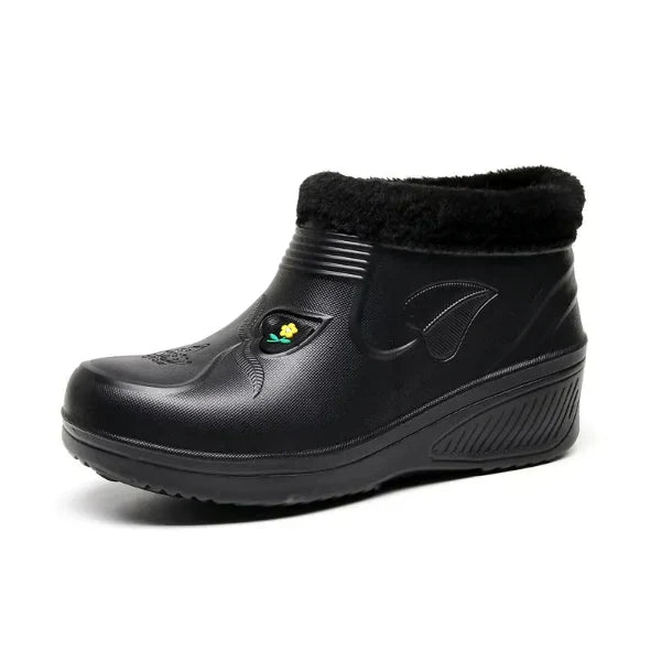Damen Schneestiefel Wasserdicht Isoliert Leicht Schwarz - Norvielle