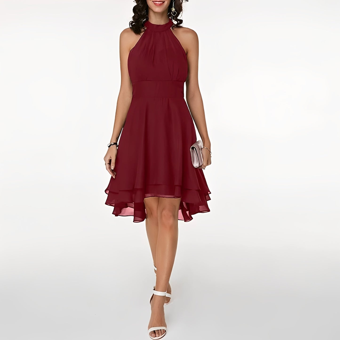 Damen Midikleid Neckholder Stilvoll