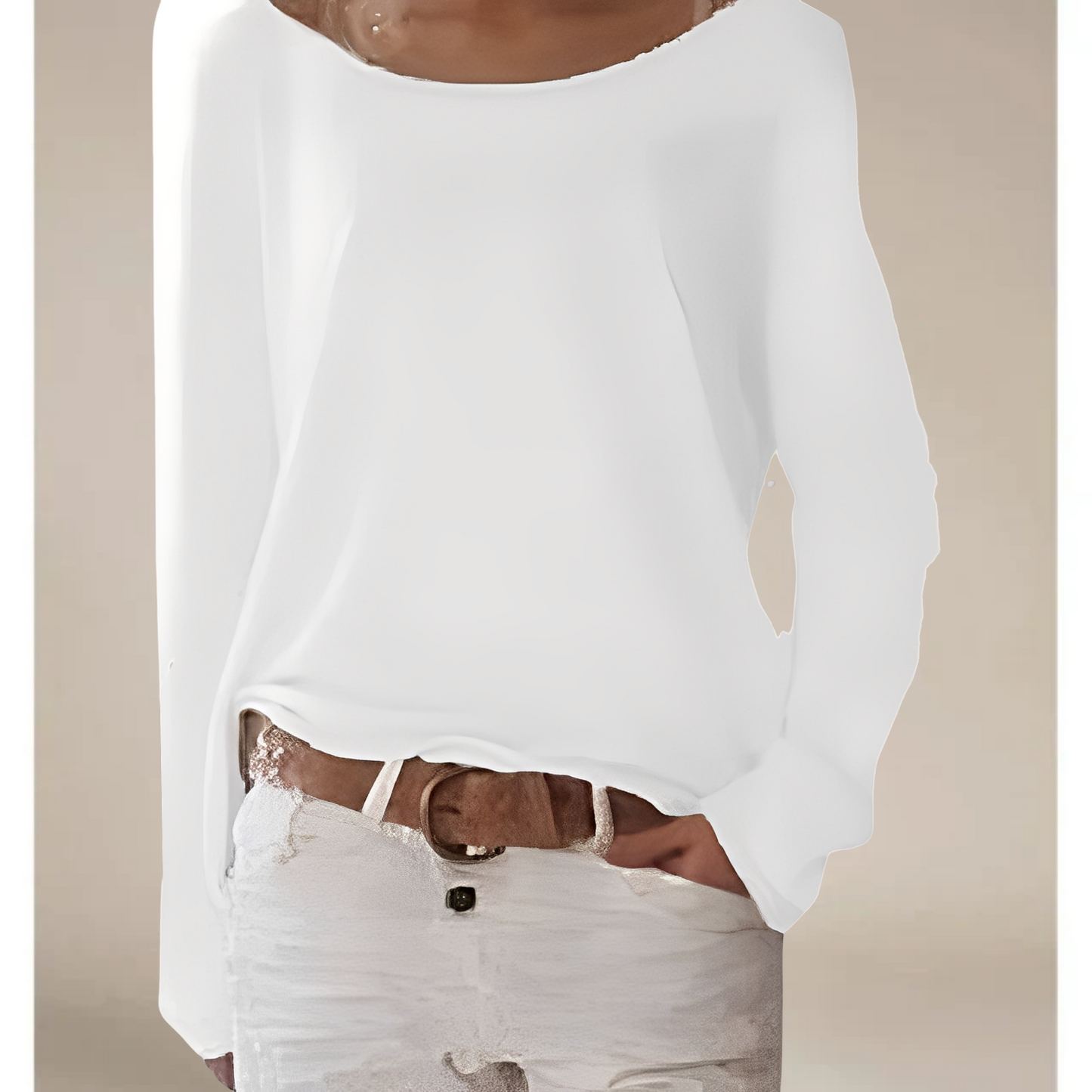 Damen Feinstrickpullover Rundhals Leicht - Norvielle