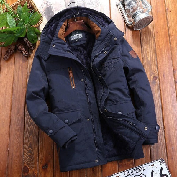 Herren Oversized Jacke Fleecegefüttert Mit Kapuze