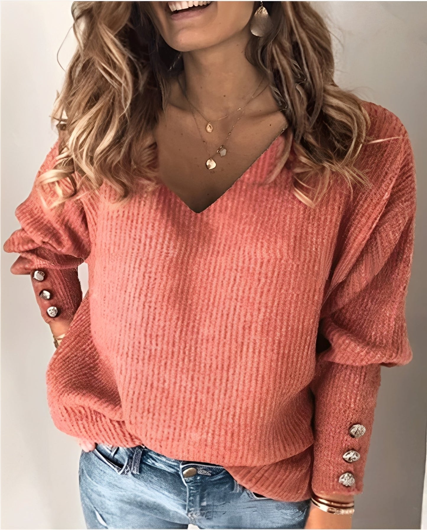 Beck Damen V-Ausschnitt Pullover