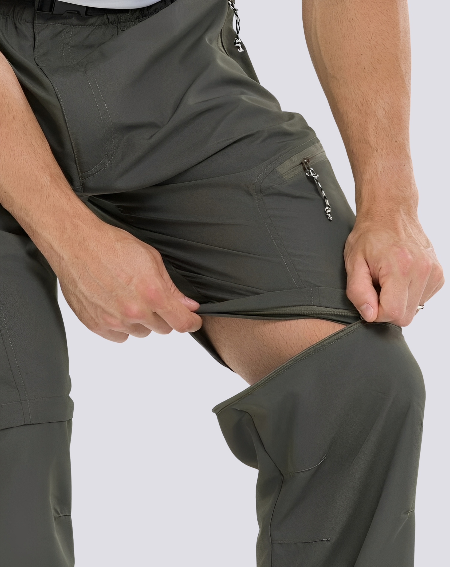 Herren Abnehmbare Hose Lässig Bequem Schwarz - Norvielle