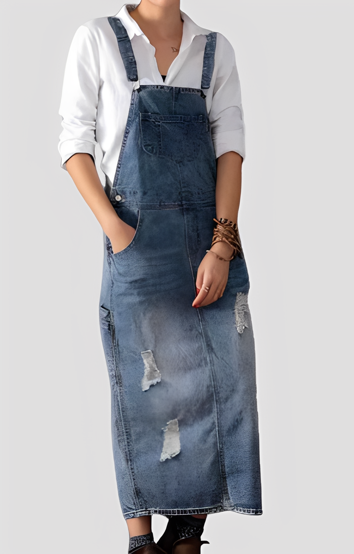 Katya Damen Overall Jeans Blau - Norvielle
