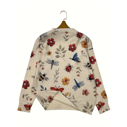 Flor Damen Langarmshirt Gartenmotiv