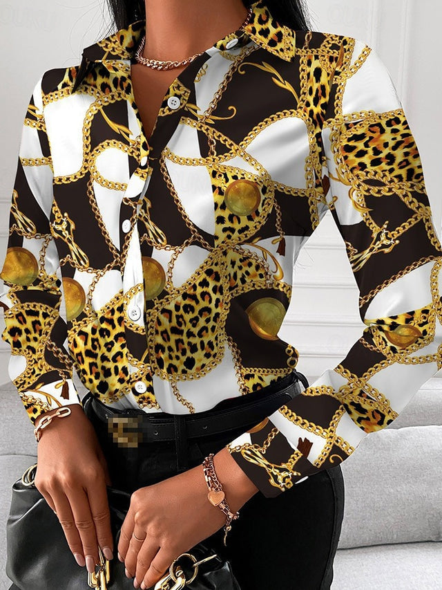 Damenbluse mit Goldendetails Elegant
