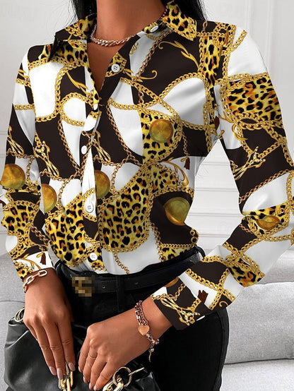 Damenbluse mit Goldendetails Elegant