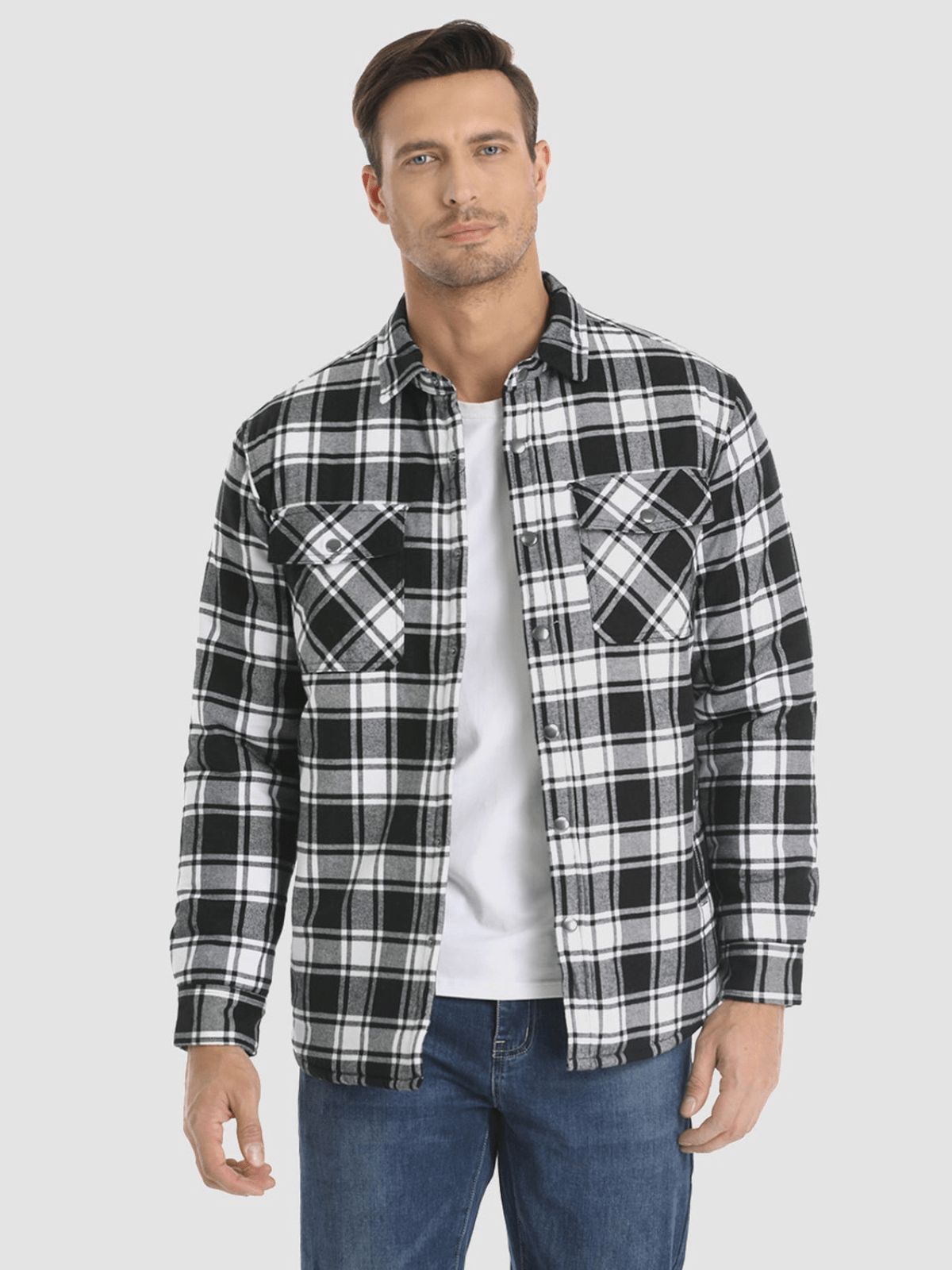 Norvielle Herren Flanelljacke Stilvoll - Norvielle