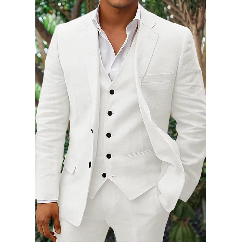 Herren Anzug 3-teilig Blazer Weste Hose