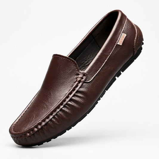 Herrenschuhe Lässig Elegant Leder Schwarz - Norvielle