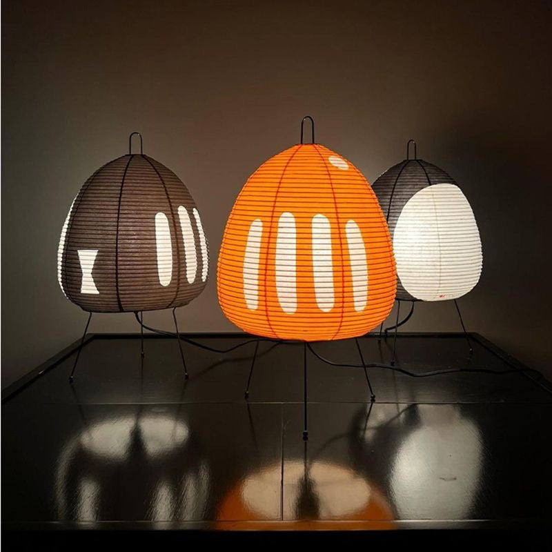 Tischlampe Reispapier Japanisches Retrodesign Weiß - Norvielle