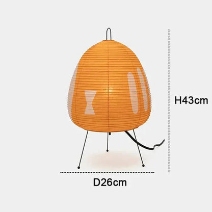 Tischlampe Reispapier Japanisches Retrodesign Weiß