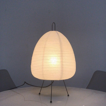 Tischlampe Reispapier Japanisches Retrodesign Weiß