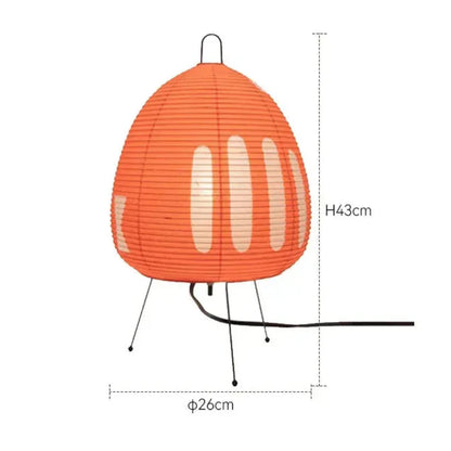 Tischlampe Reispapier Japanisches Retrodesign Weiß