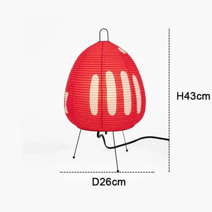 Tischlampe Reispapier Japanisches Retrodesign Weiß