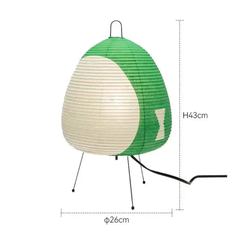 Tischlampe Reispapier Japanisches Retrodesign Weiß