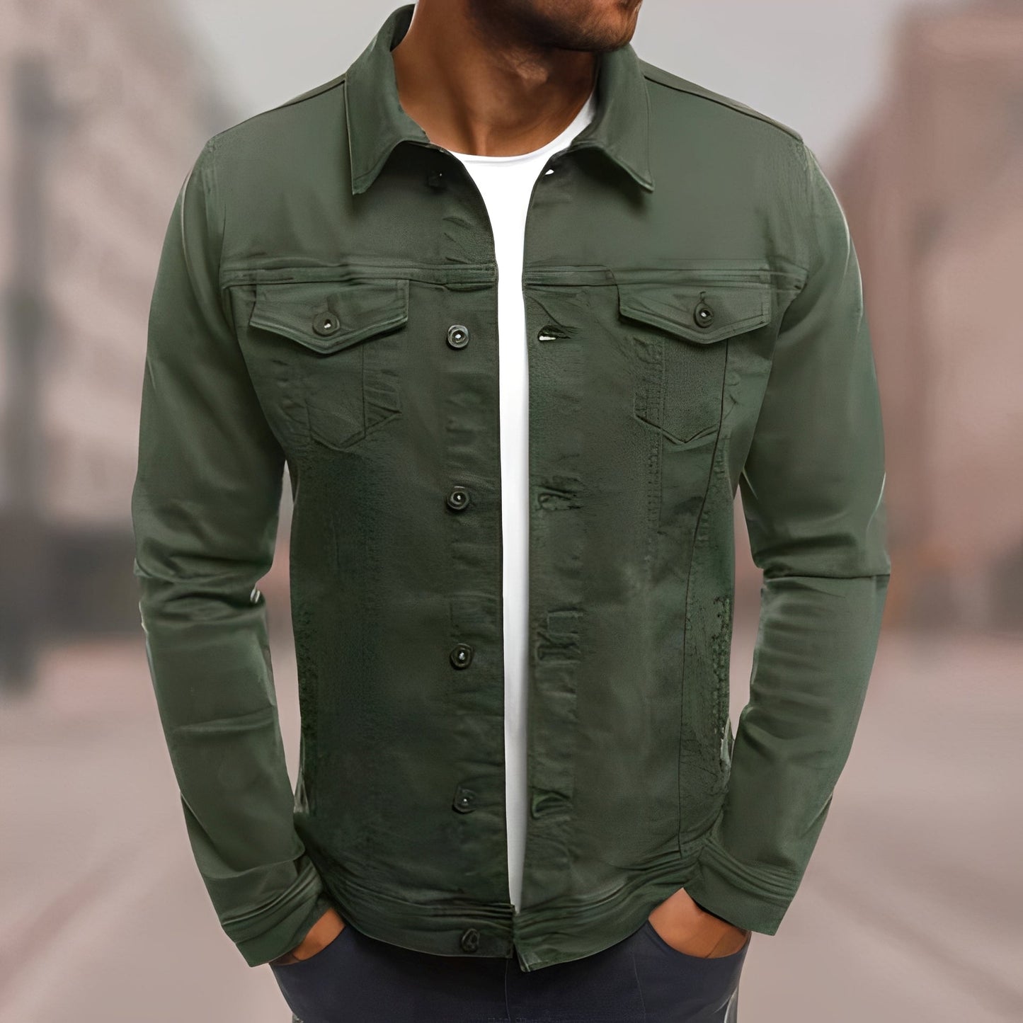 Herren Denimjacke Bequem