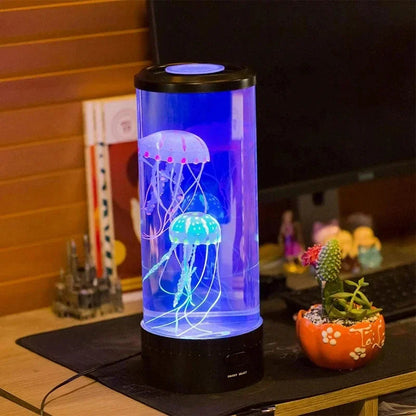 LED Tischlampe Quallen-Effekt Nachtleuchte