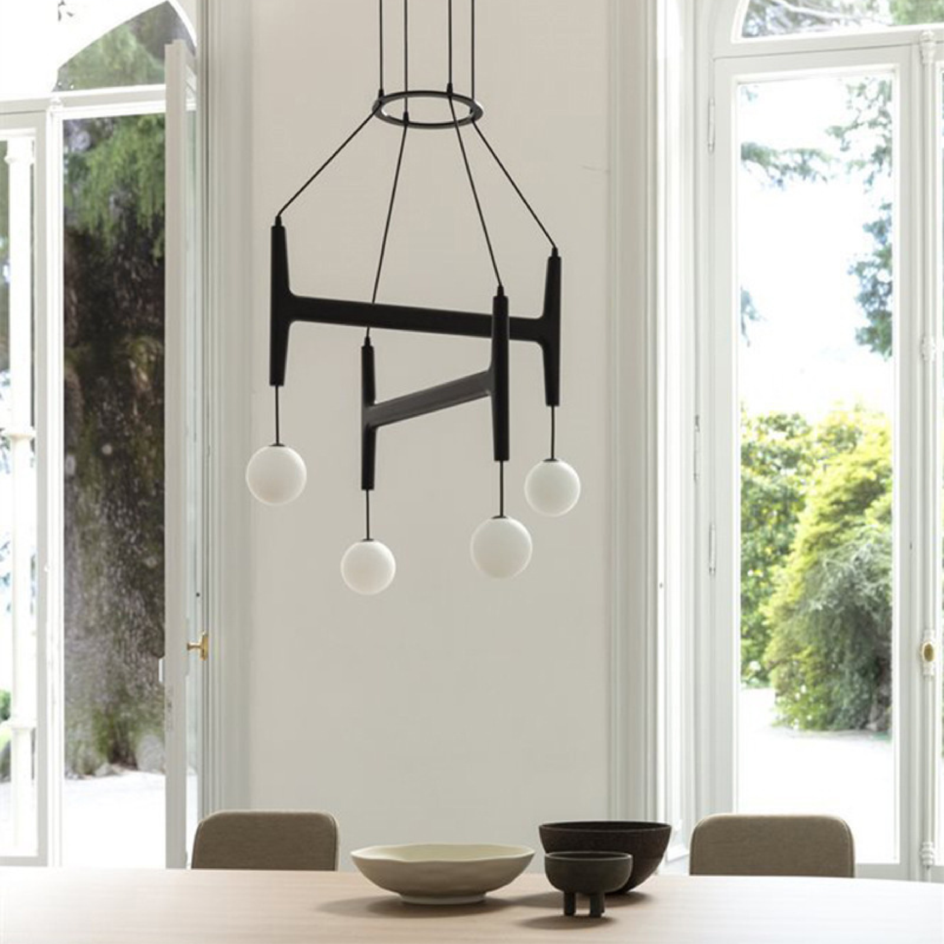 Rethatic Pendelleuchte Metall Modern Weiss - Norvielle