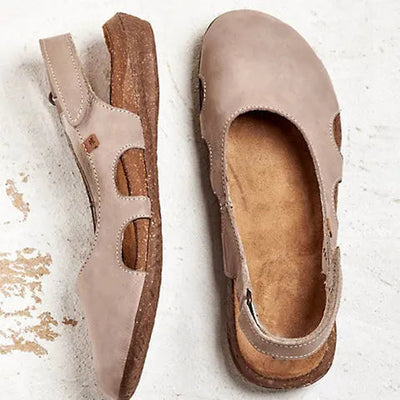 Damen Komfort-Sommersandalen Geschlossene Spitze Klettverschluss