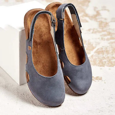 Damen Komfort-Sommersandalen Geschlossene Spitze Klettverschluss - Norvielle