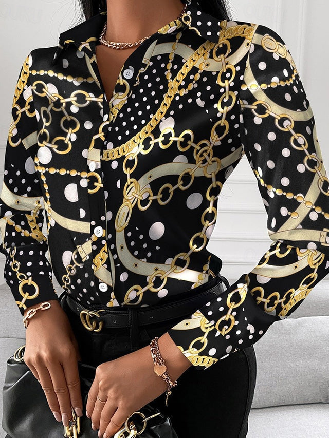 Damenbluse mit Goldendetails Elegant