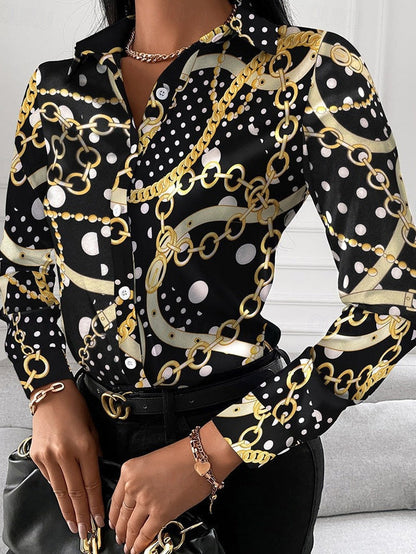 Damenbluse mit Goldendetails Elegant