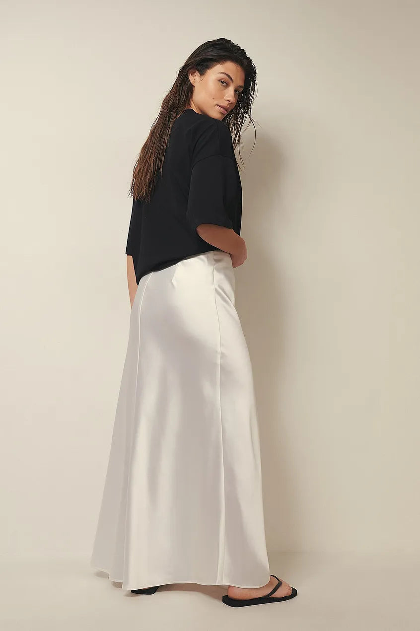 Damen A-Linie Rock Maxi-Länge