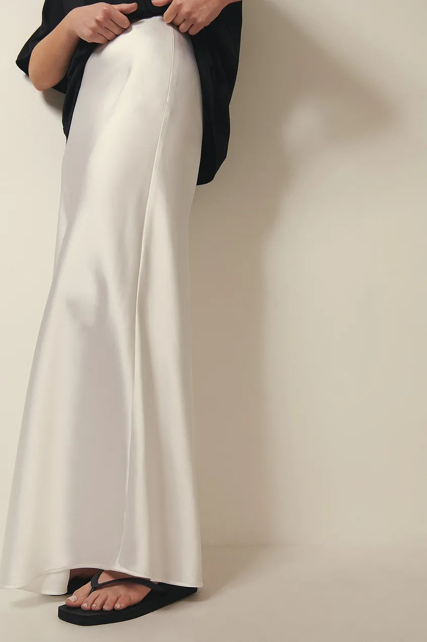 Damen A-Linie Rock Maxi-Länge