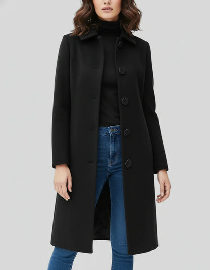 Damen Winterjacke Lang Knopfleiste - Norvielle