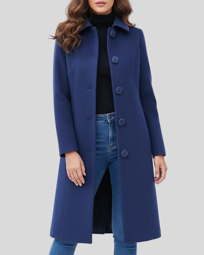 Damen Winterjacke Lang Knopfleiste