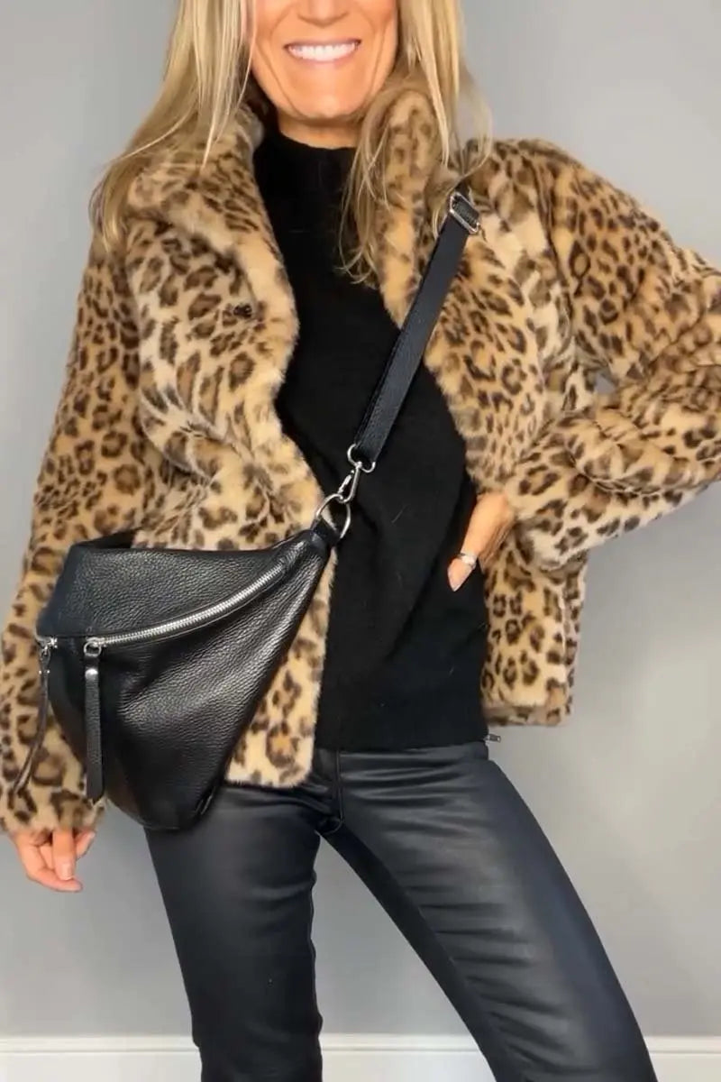 Leopard | Kunstfell-Jacke für den Winter Zendoo.de